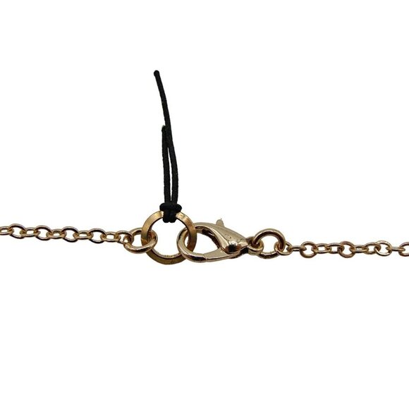 Three Ball Blue Black Rhinestone Pendant Necklace Gold Tone Disco Crafts Jewelry - Picture 6 of 9